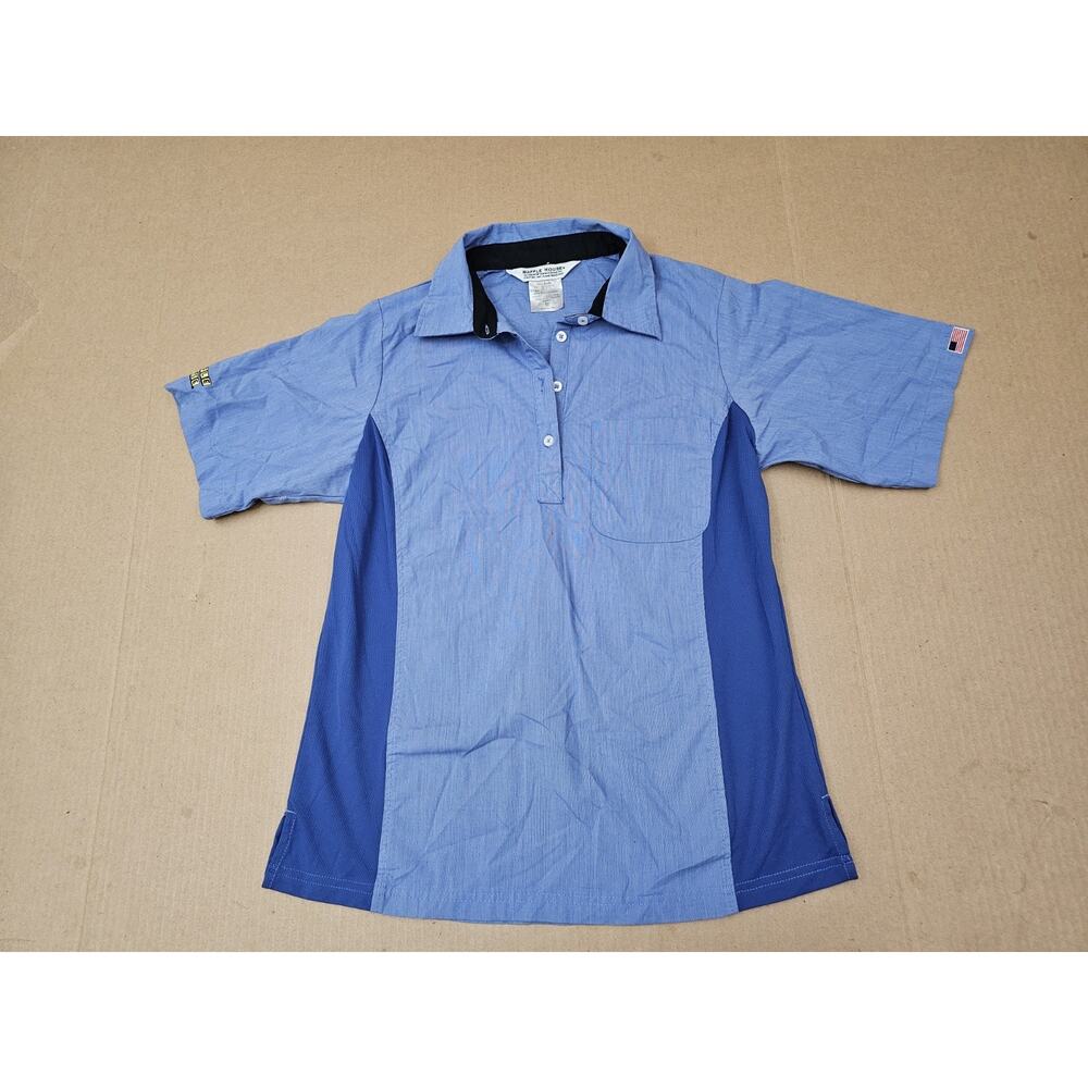 Waffle House Employee Uniform Polo Shirt Womens Ladies Medium Blue